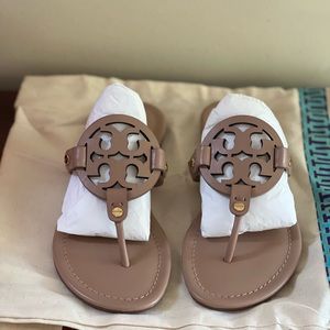 Tory Burch Miller Sandals, Color light makeup, size 7.5